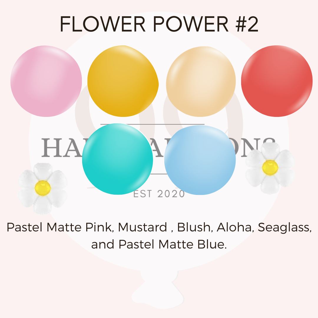 Flower Power Freestanding Demi Arch
