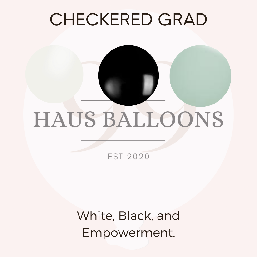 Grad Freestanding Garlands With Helium Numbers