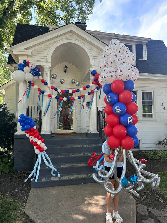 Skip the Dip!  Bring Patriotic Balloons to your next Patriotic Bash!