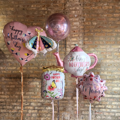 Mother's Day Individual Helium Foils with skirt