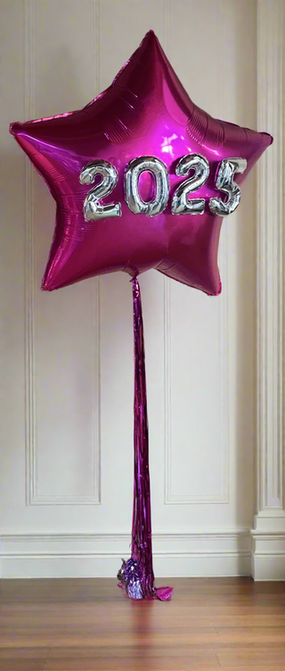 Helium Jumbo Star With Year