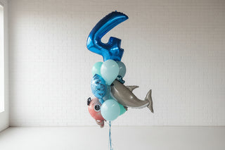 Deep Sea Number Helium Bouquet
