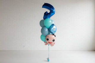 Deep Sea Number Helium Bouquet