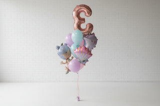 Deep Sea Number Helium Bouquet