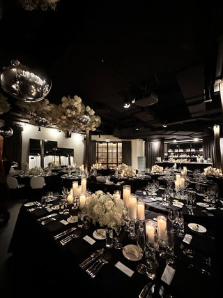 Chrome orbs and floral wedding event decor with the 99 Haus Balloons and Decor custom event service