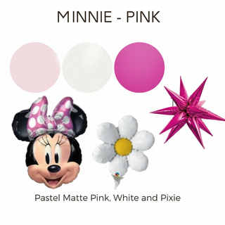 Minnie/Mickey Mouse Helium Bouquet And Column Bundle