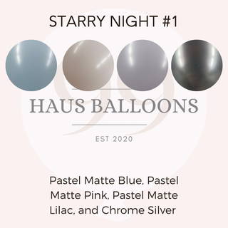 Starry Night Helium Bouquet with Tabletop