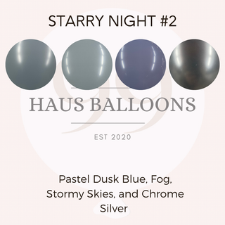 Starry Night Helium Bouquet with Tabletop