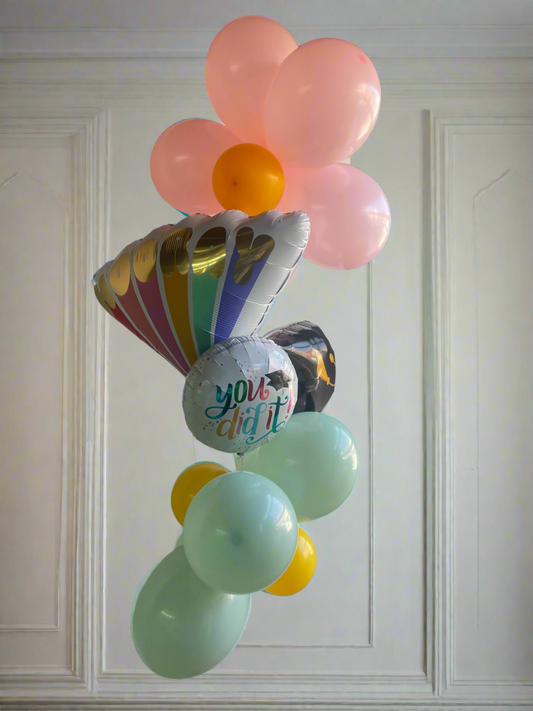 Grad Floral Helium Bouquet