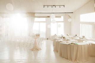 Wedding balloons suspended from ceiling balloon installation with the 99 Haus Balloons and Decor custom event service