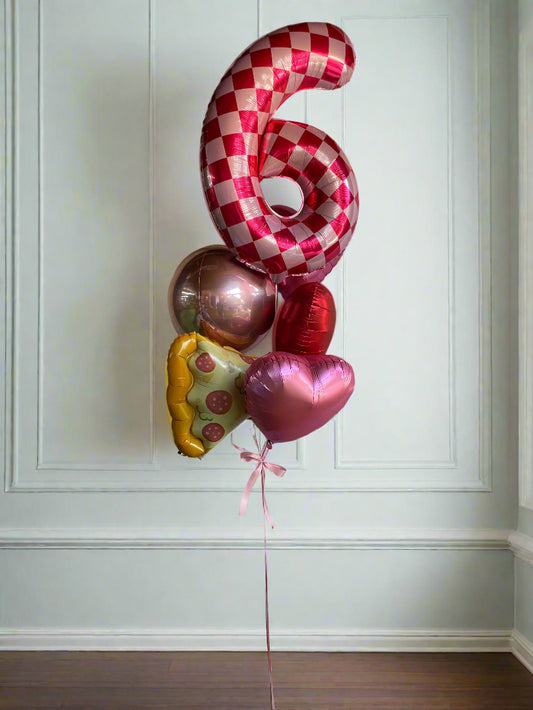 Pizza Number Helium Bouquet