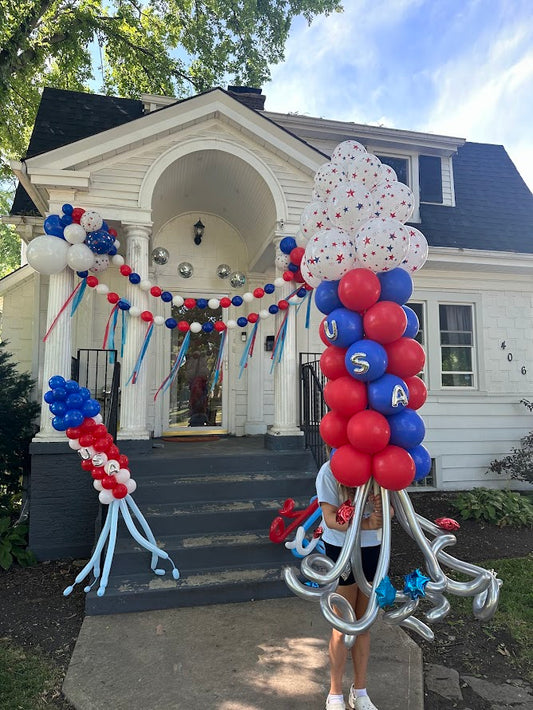 Patriotic Balloon Column