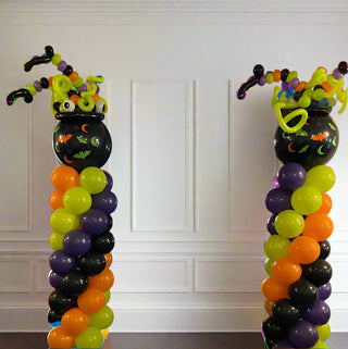 Halloween Witch Cauldron Columns