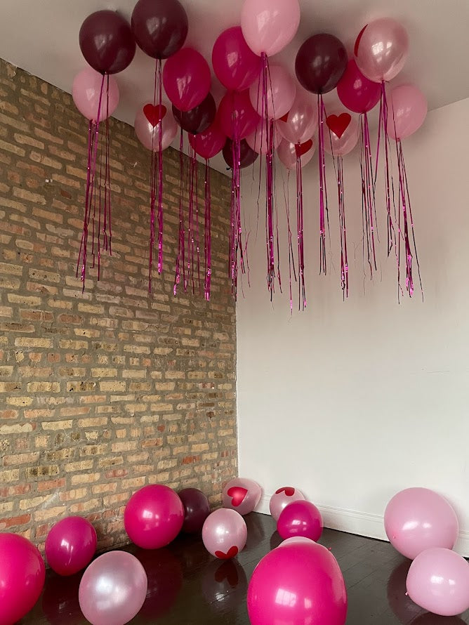 Valentine Ceiling and Floor Balloons
