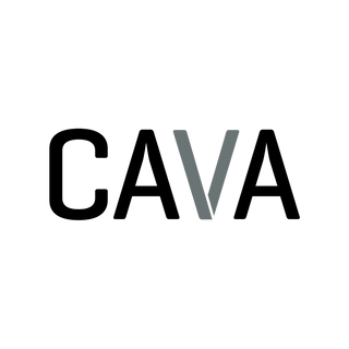 CAVA logo showcasing their business as a 99 Haus Balloons corporate events client