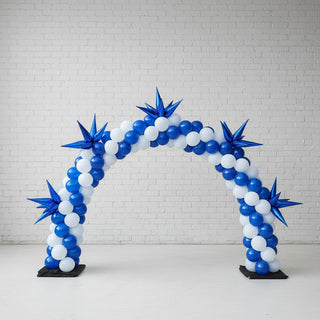 spiral arch with stars blue and white